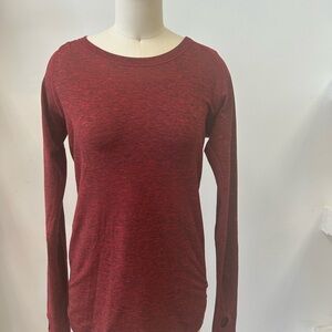 lululemon athletica red Long Sleeve Tee